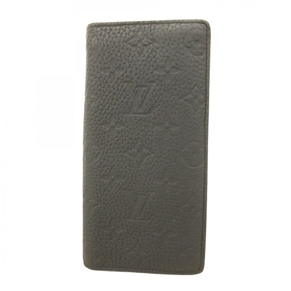 Louis Vuitton Monogram Taurillon Long Wallet Portefeuille Brazza M69038 Noir ... - Picture 1 of 13